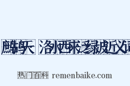 鹧鸪天·洛水西来泛绿波近义词是什么意思的图片